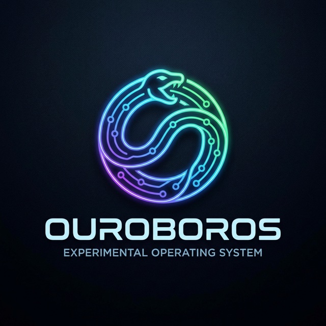 Ouroboros logo — a neon circuit-board ouroboros serpent